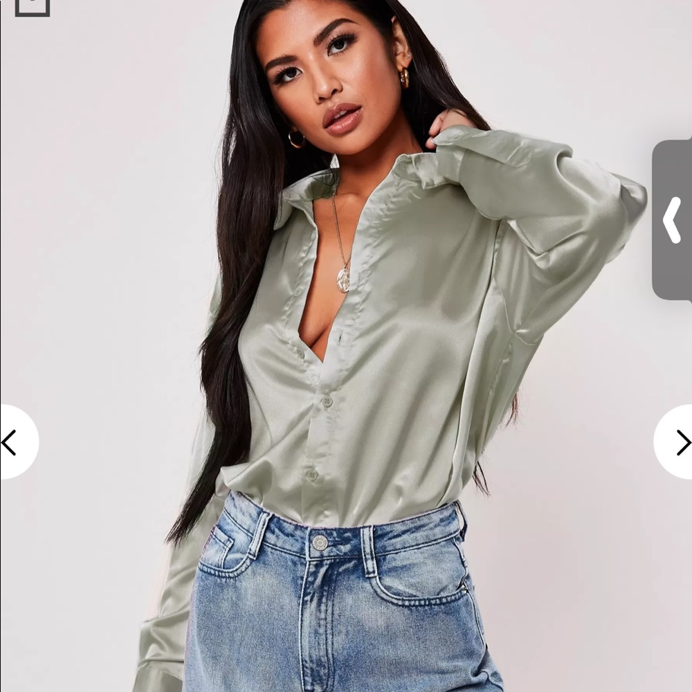 Oversized Satin Shirt